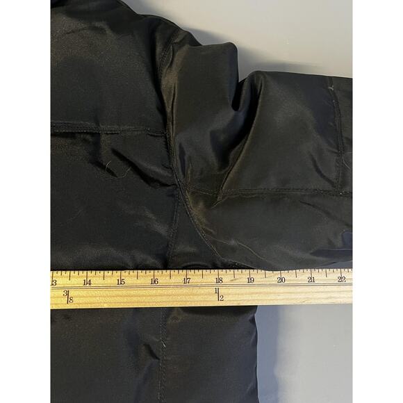 Larry Levine Down Jacket Womens Small Black Puffer Fleece Lined Zip Coat - Picture 12 of 15